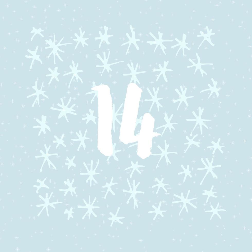 Page Advent Calendar 25 days of Christmas with space for text. vector