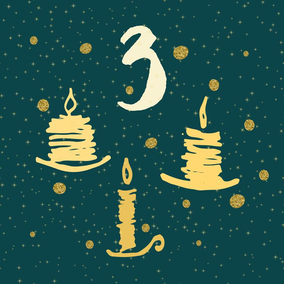 Page Advent Calendar 25 days of Christmas with space for text. vector