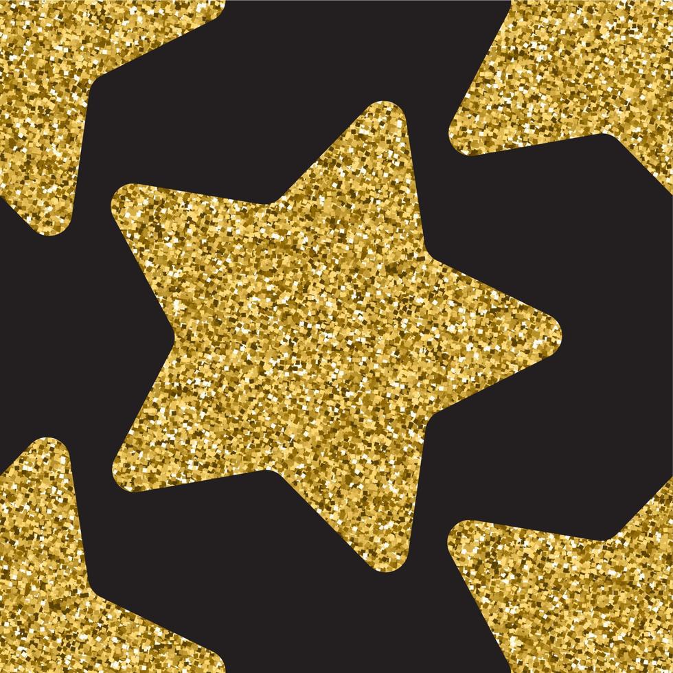 Gold glitter stars texture vector