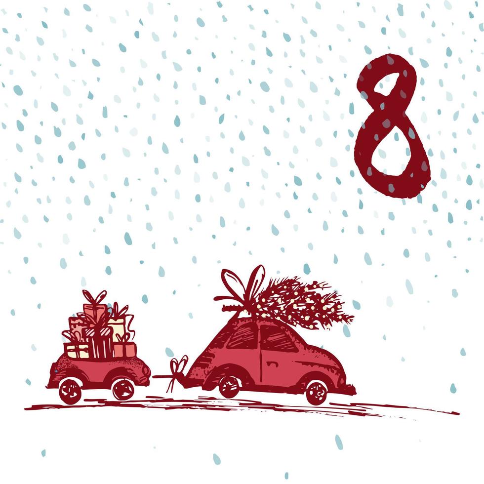 Page Advent Calendar 25 days of Christmas with space for text. vector