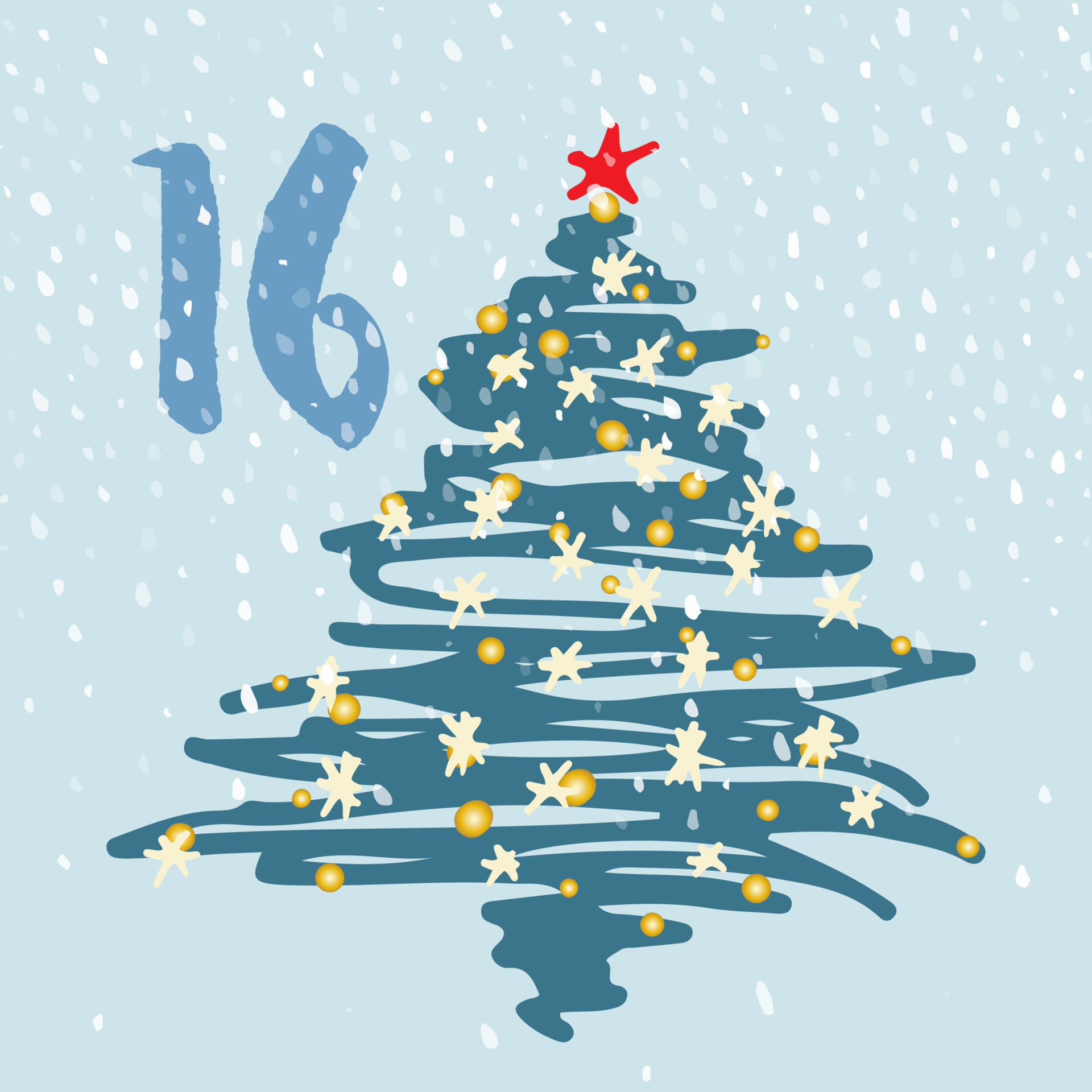 Page Advent Calendar 25 days of Christmas with space for text. 11342901