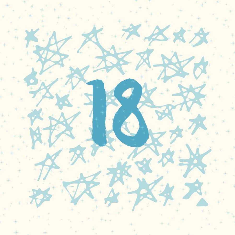 Page Advent Calendar 25 days of Christmas with space for text. vector