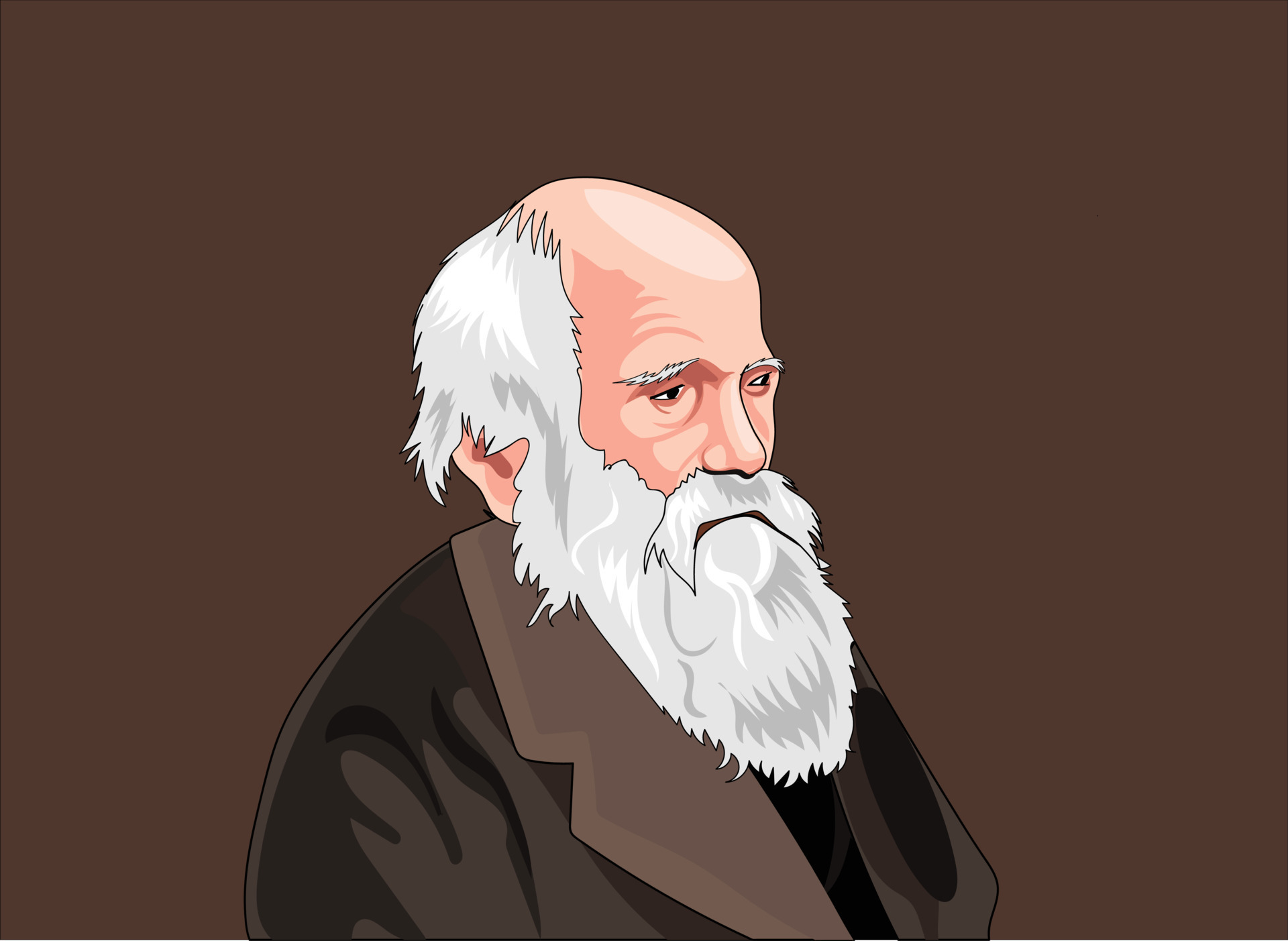 vector of Charles Robert Darwin. 12th February Darwin Day 11343282