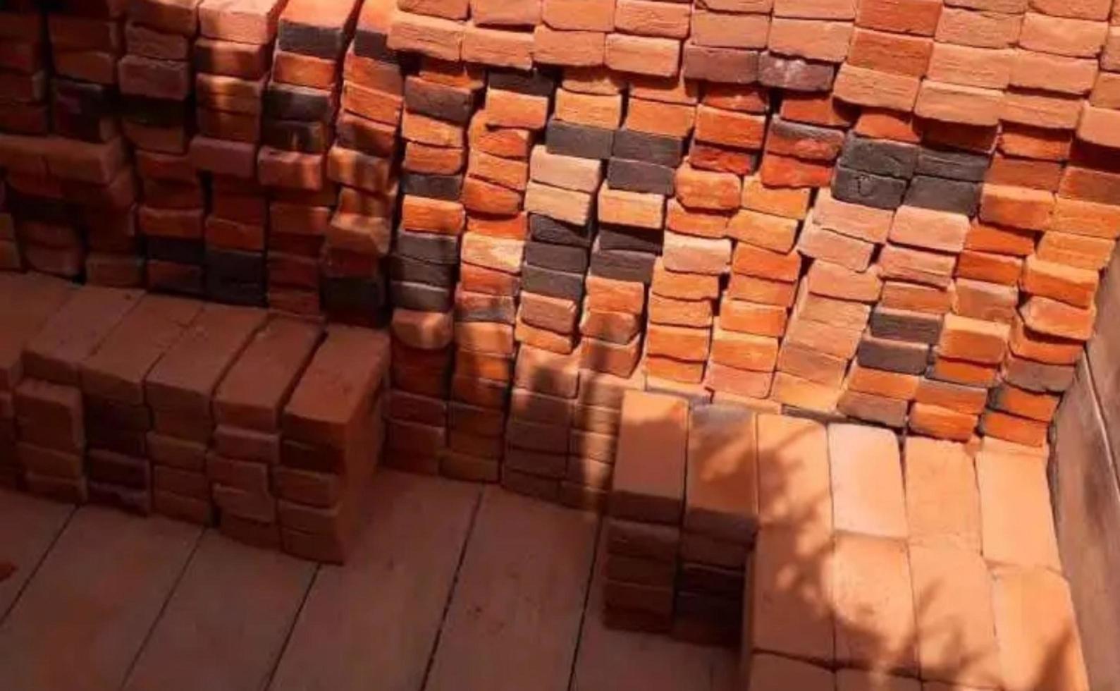 pile of bricks ready for sale photo