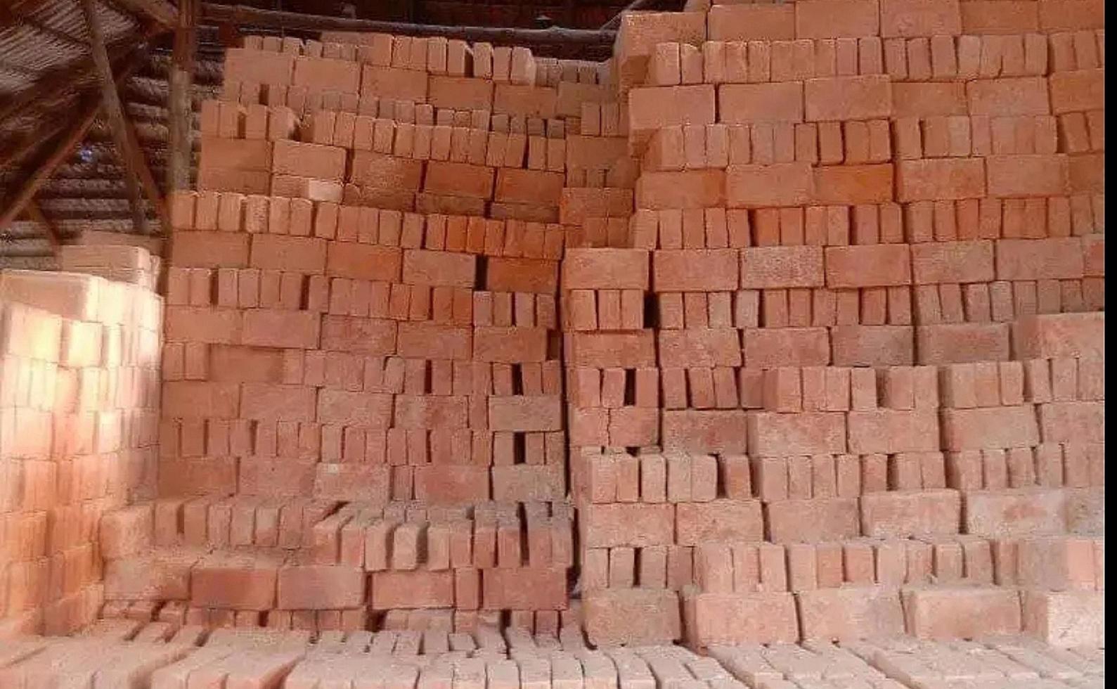 pile of bricks ready for sale photo