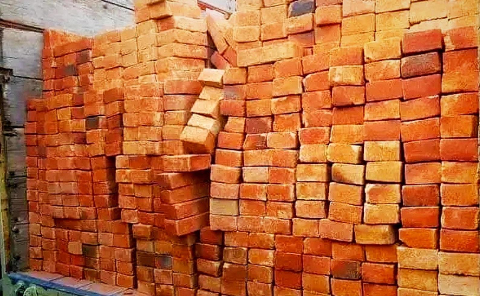 pile of bricks ready for sale photo