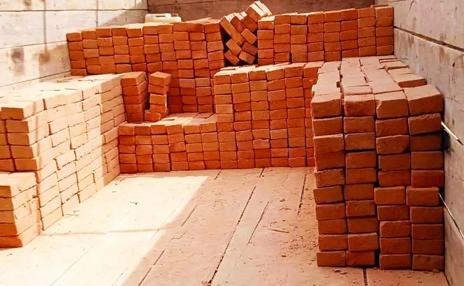 pile of bricks ready for sale photo