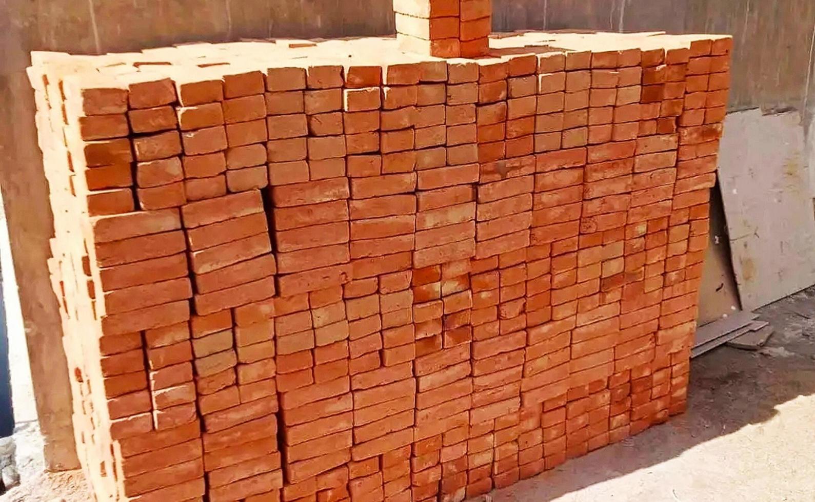 pile of bricks ready for sale photo