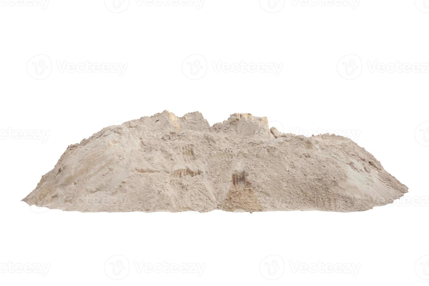 Pile of construction sand isolated on white background included clipping path. photo