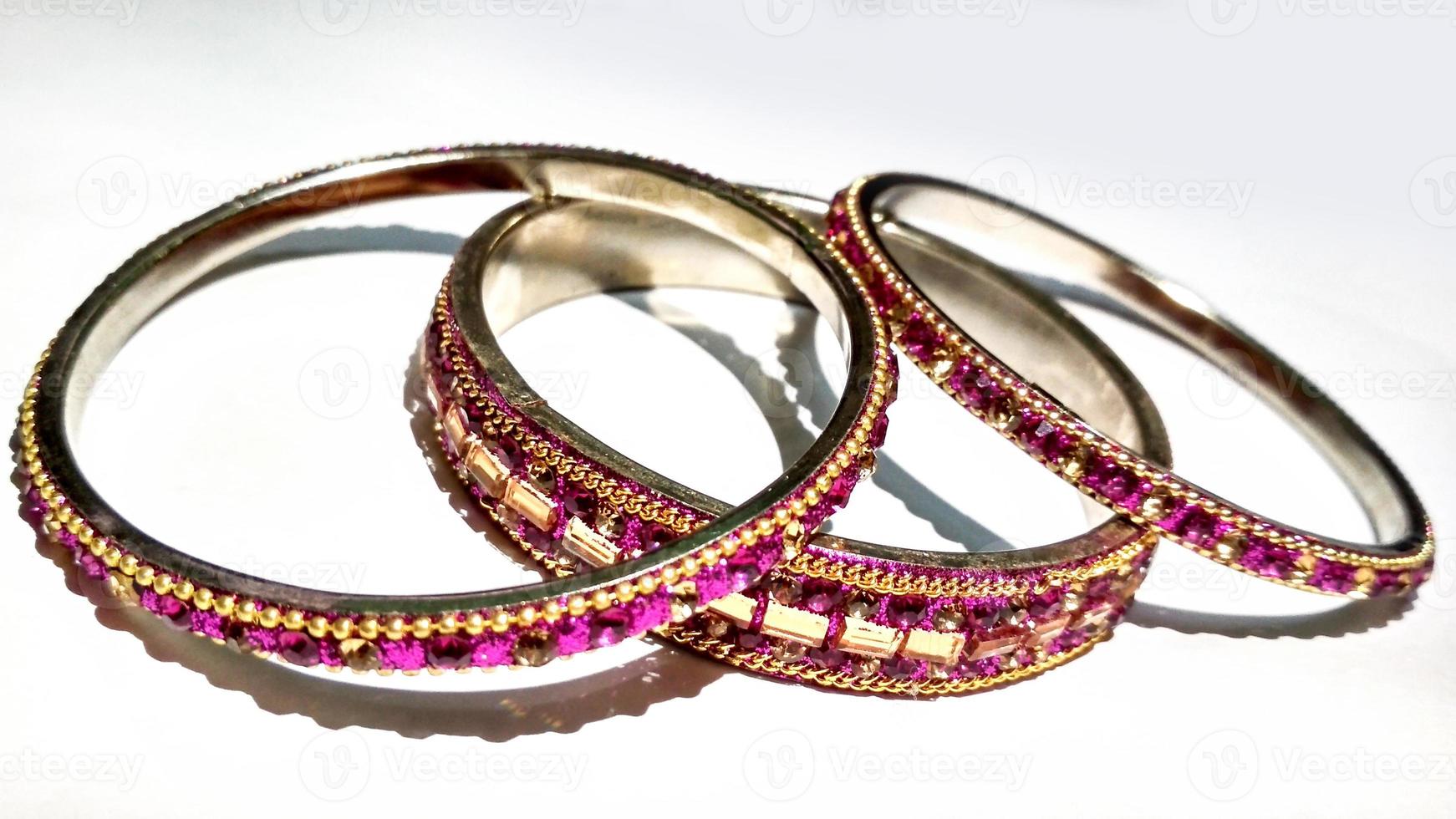 traditional indian colored wedding bangles photo