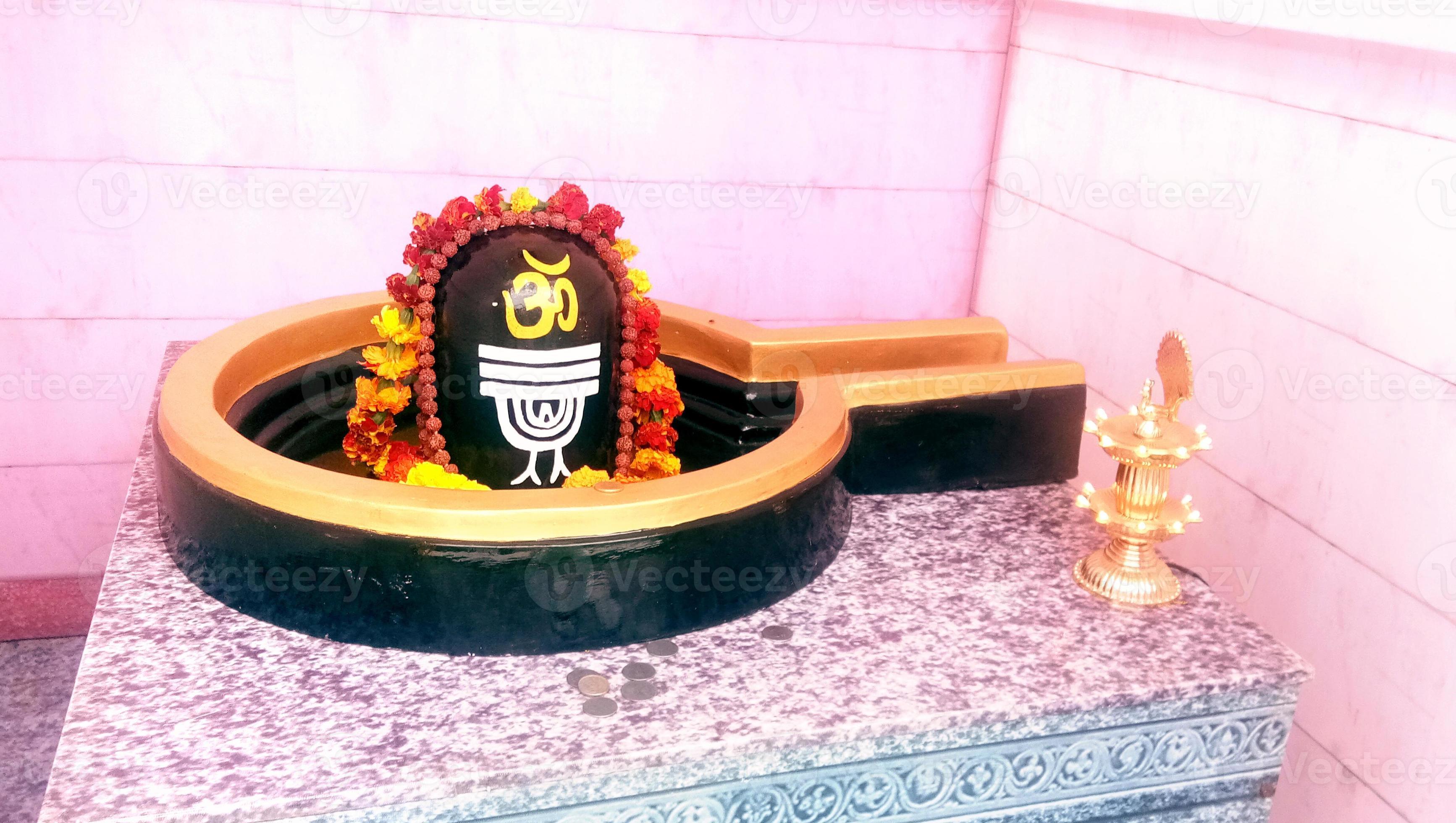 closeup of Hindu god Shiva linga,representation of lord,used for
