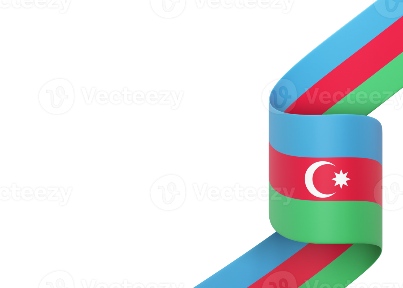 Azerbaijan flag design national independence day banner element transparent background png