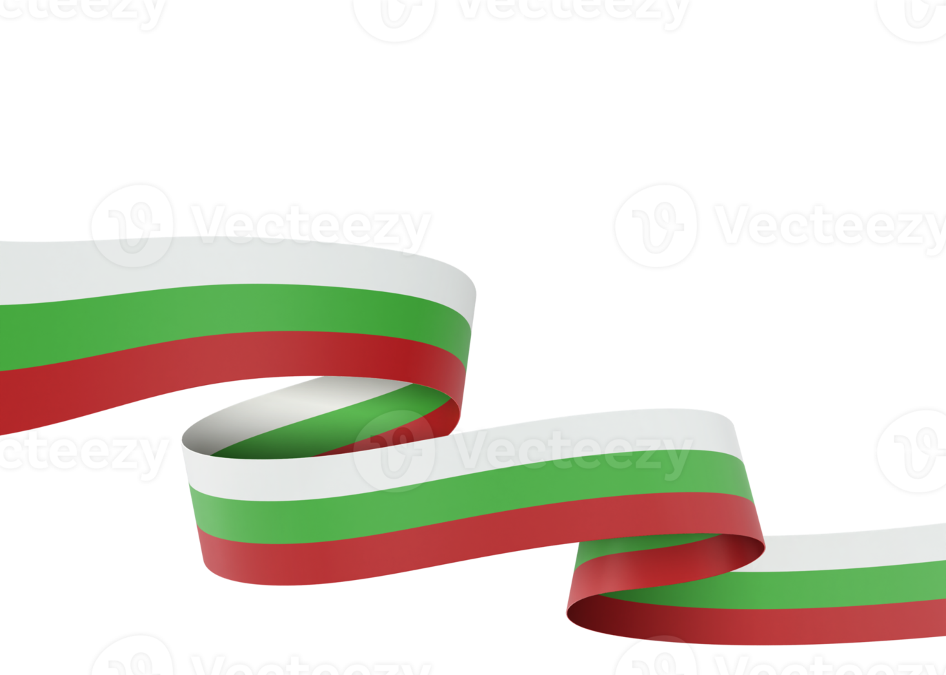 Bulgaria flag design national independence day banner element transparent background png