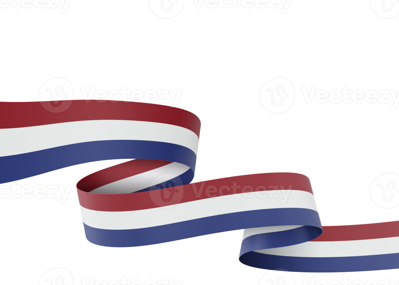 Netherlands flag design national independence day banner element transparent background png