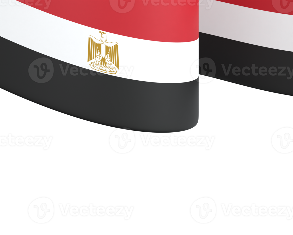 Egypt flag design national independence day banner element transparent background png
