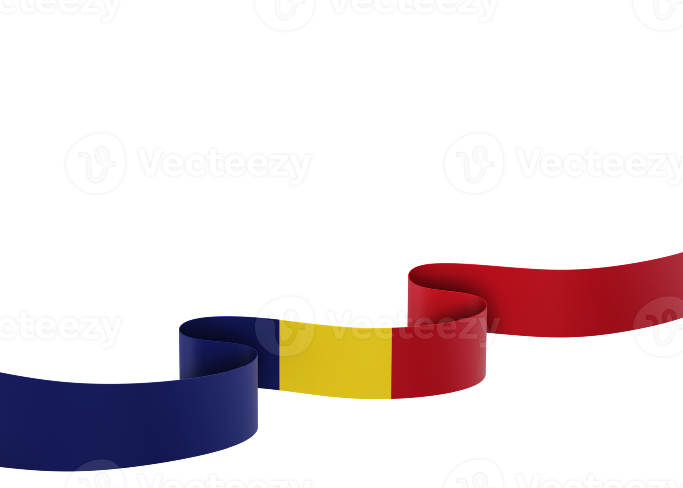 Romania flag design national independence day banner element transparent background png