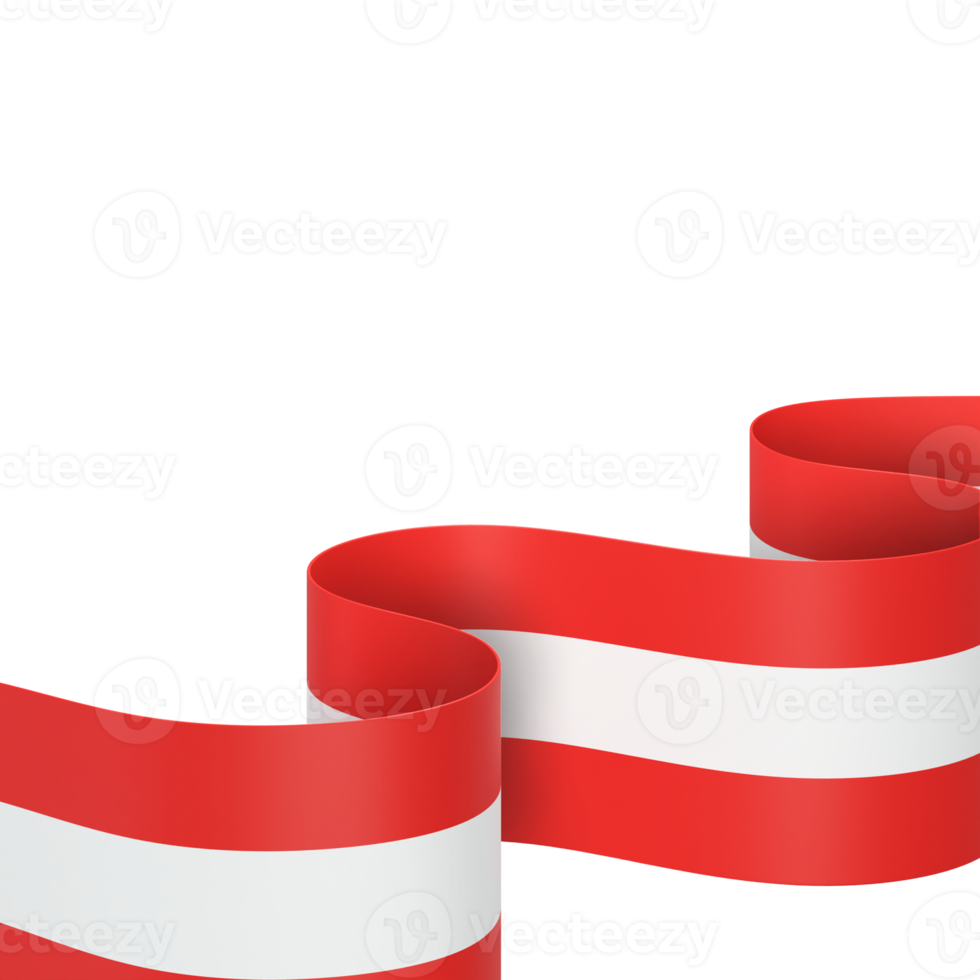 Austria flag design national independence day banner element transparent background png