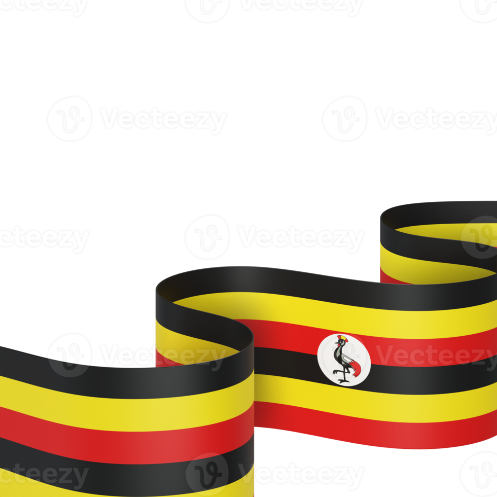 uganda flagga design nationell oberoende dag baner element transparent bakgrund png