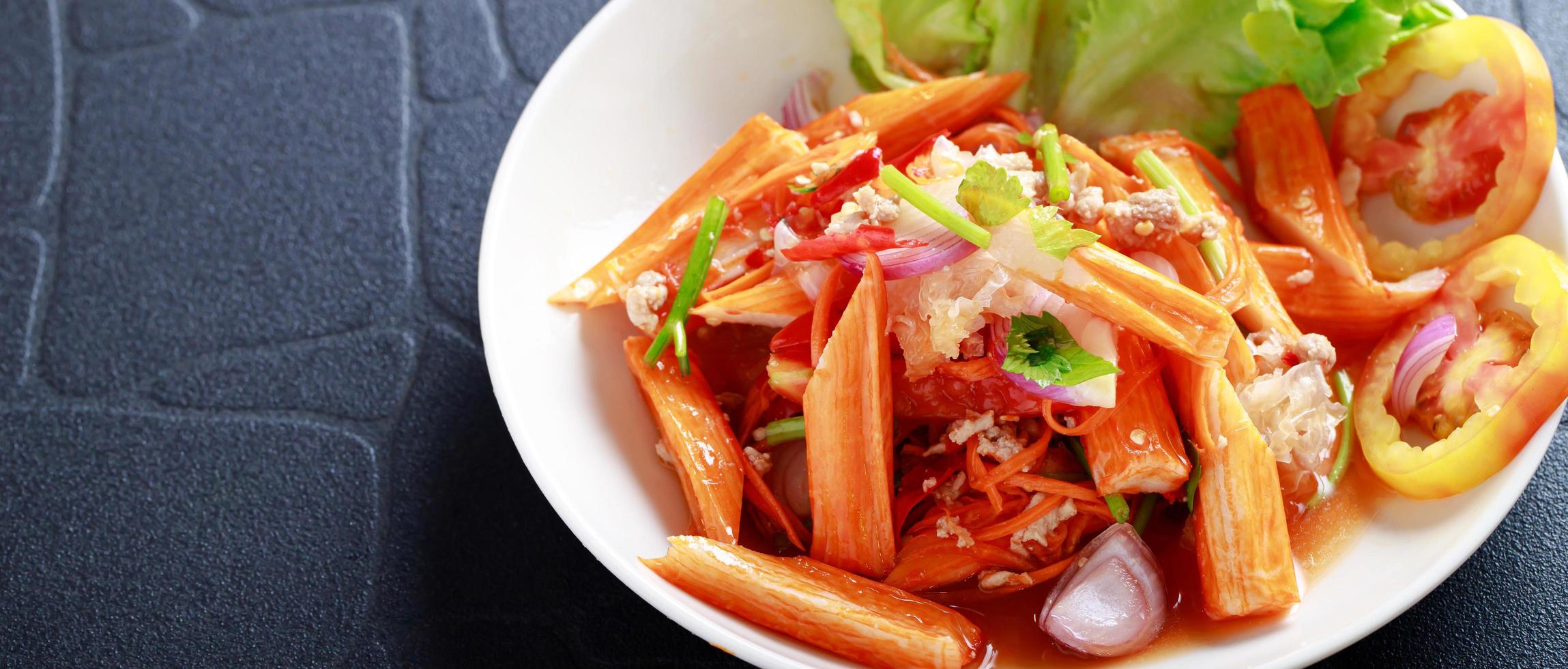 Seafood Salad with Crab Stick, delicious photo