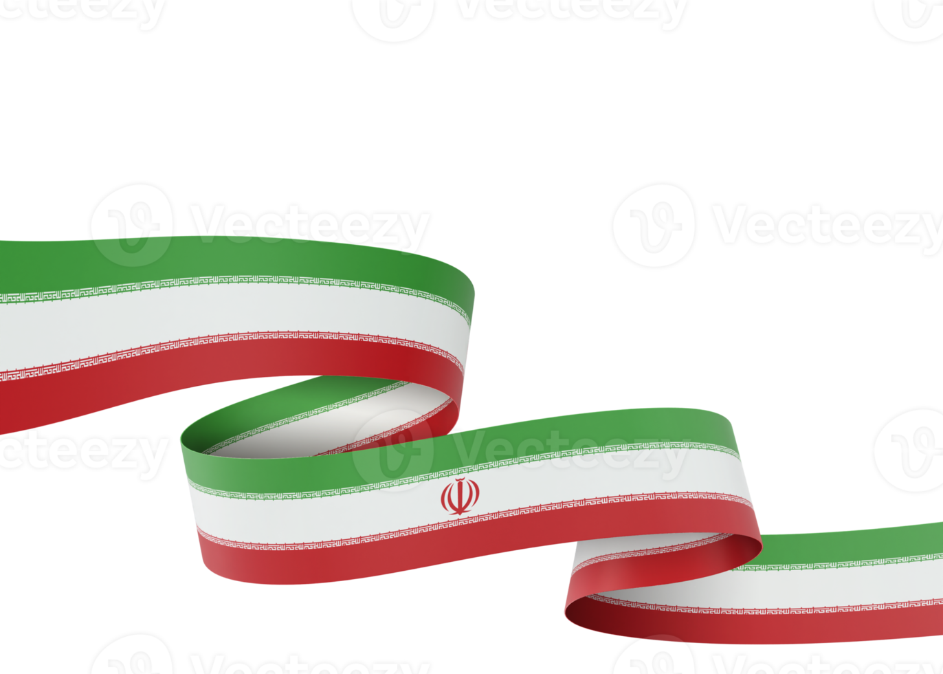 Iran flag design national independence day banner element transparent background png