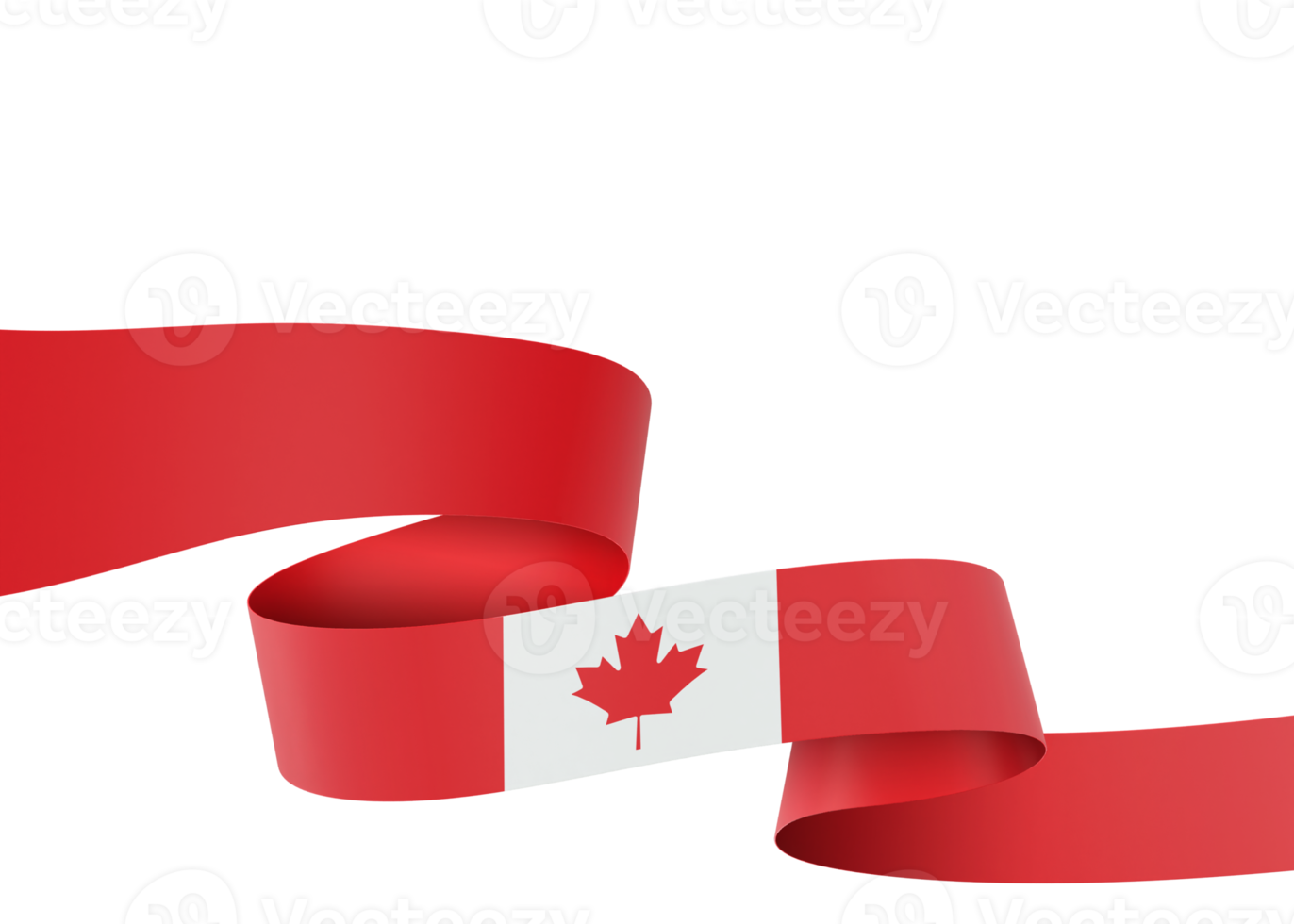 Canada flag design national independence day banner element transparent background png