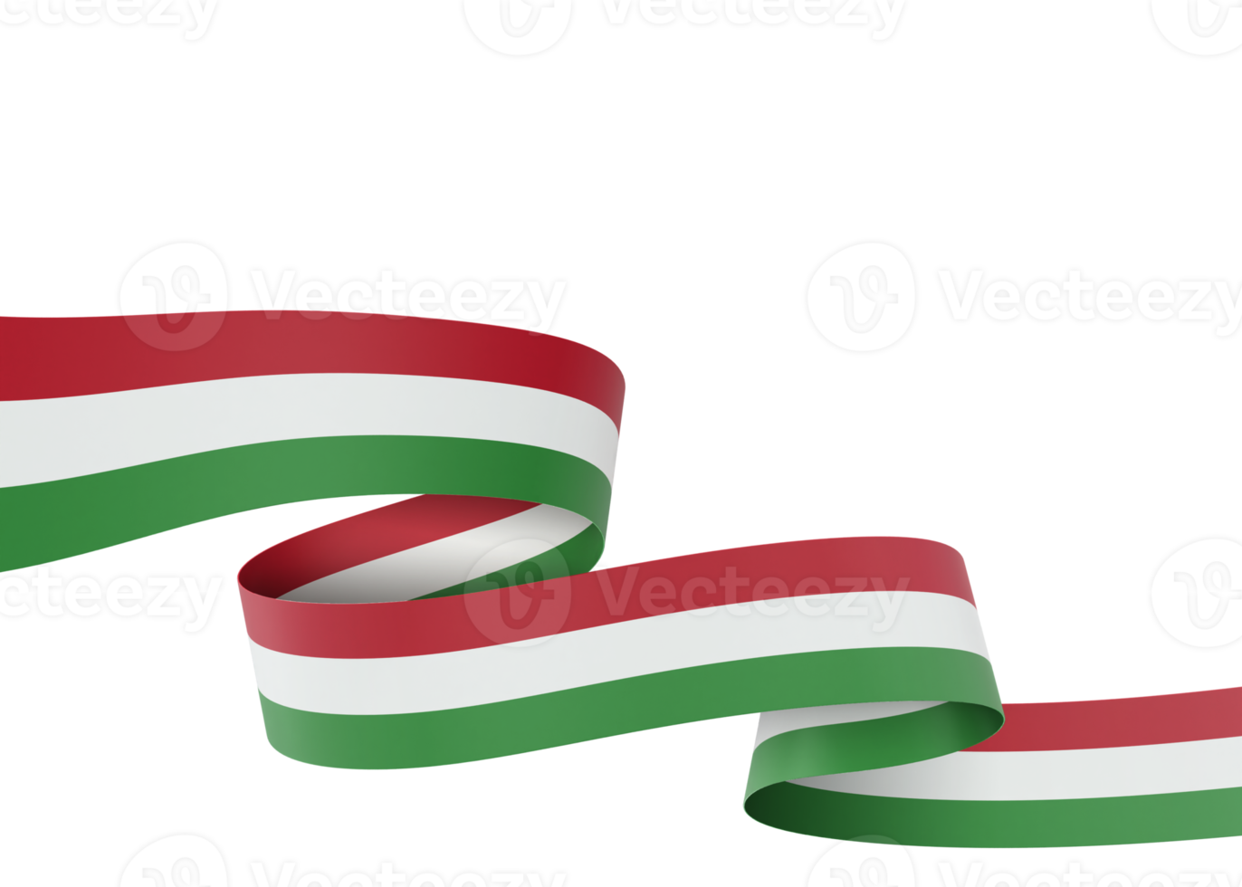 Hungary flag design national independence day banner element transparent background png