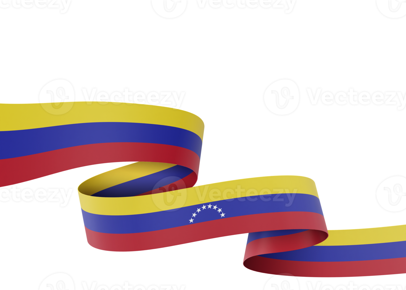 Venezuela flag design national independence day banner element transparent background png