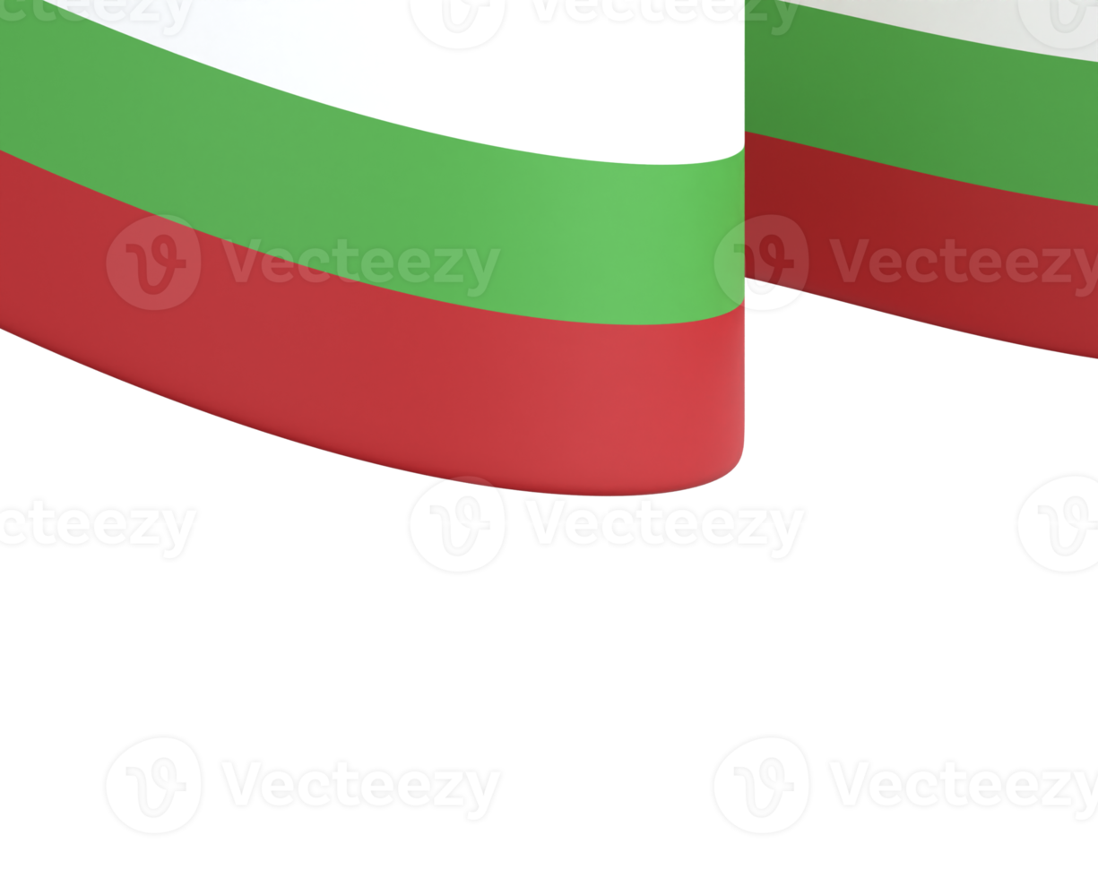 Bulgaria flag design national independence day banner element transparent background png