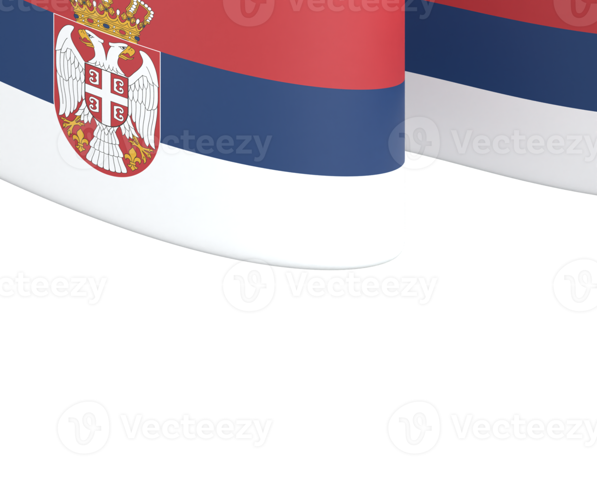 Serbia flag design national independence day banner element transparent background png