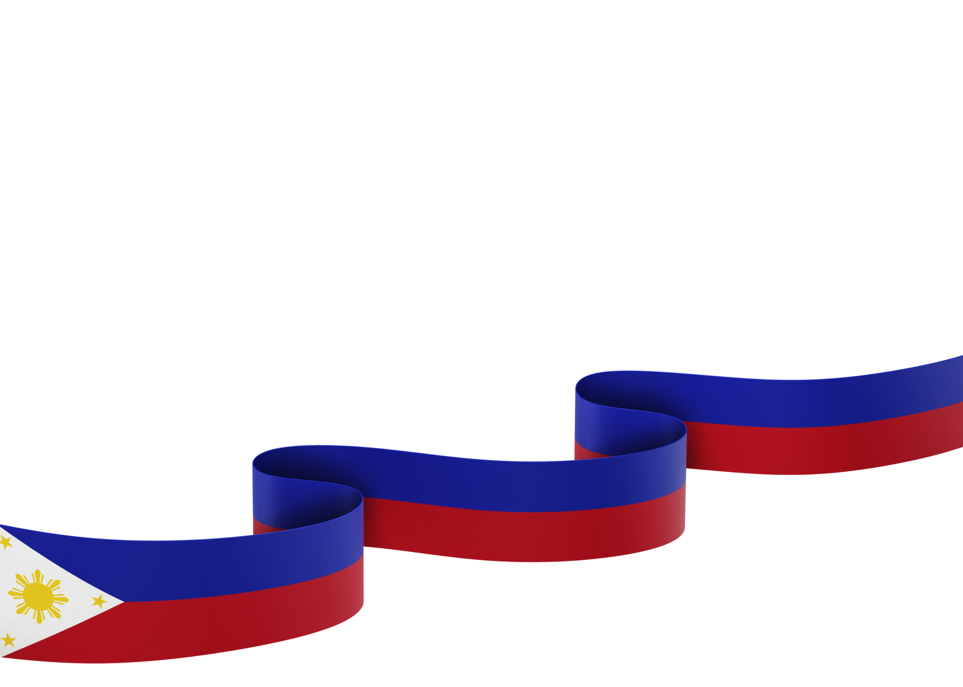 Philippines flag design national independence day banner element transparent background png