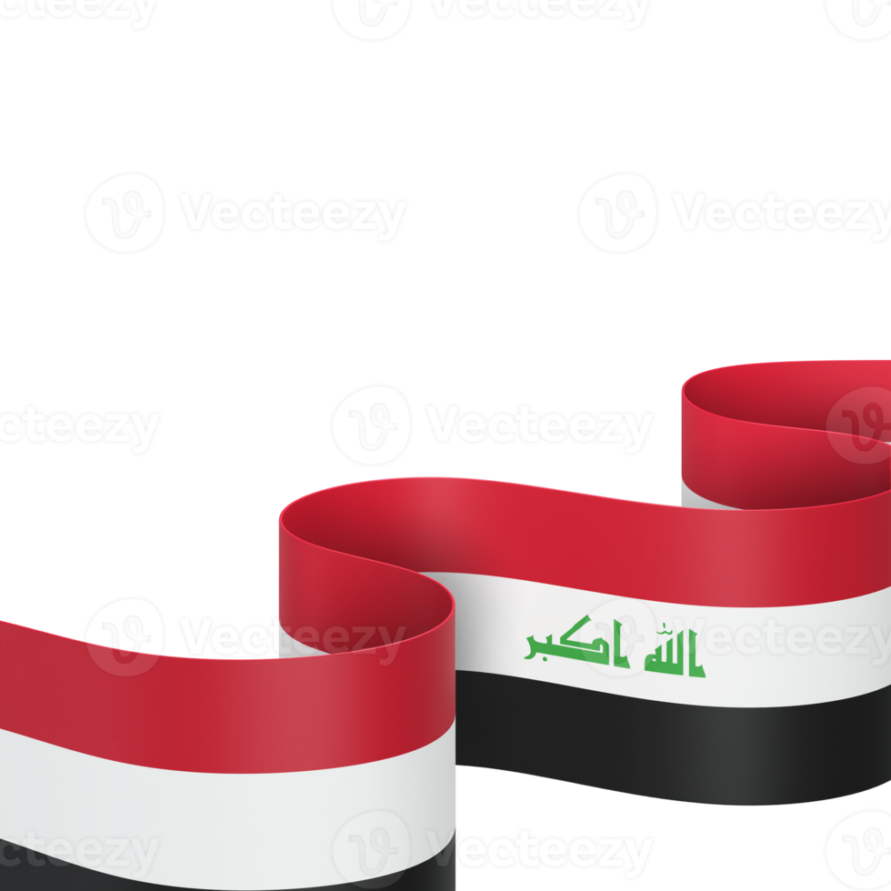 Iraq flag design national independence day banner element transparent background png
