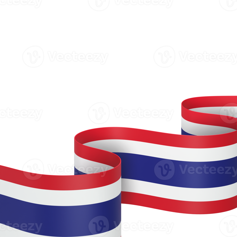 thailand flag design nationaler unabhängigkeitstag banner element transparenter hintergrund png