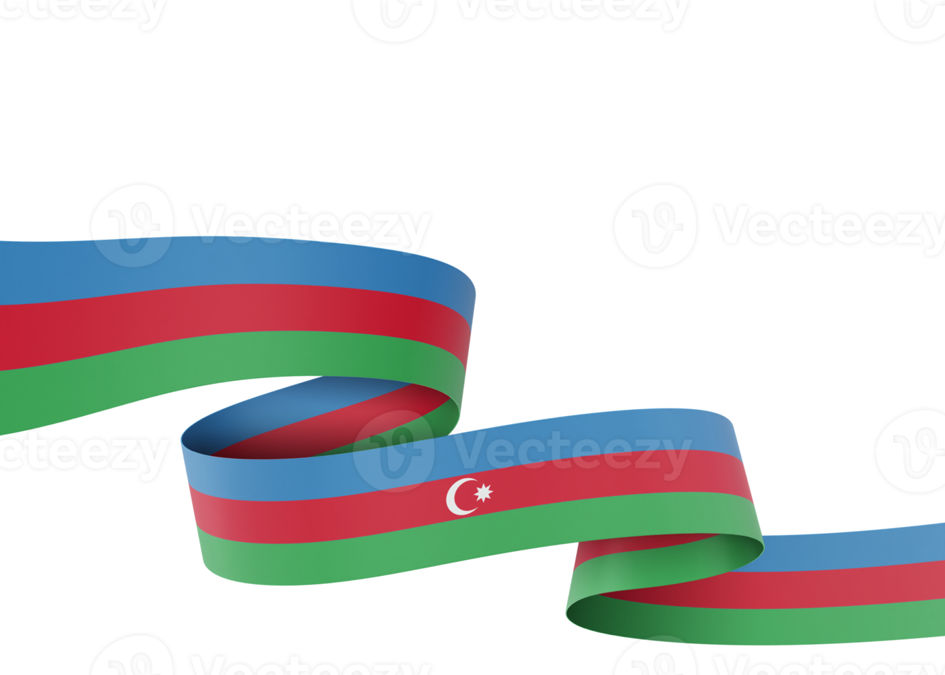 Azerbaijan flag design national independence day banner element transparent background png