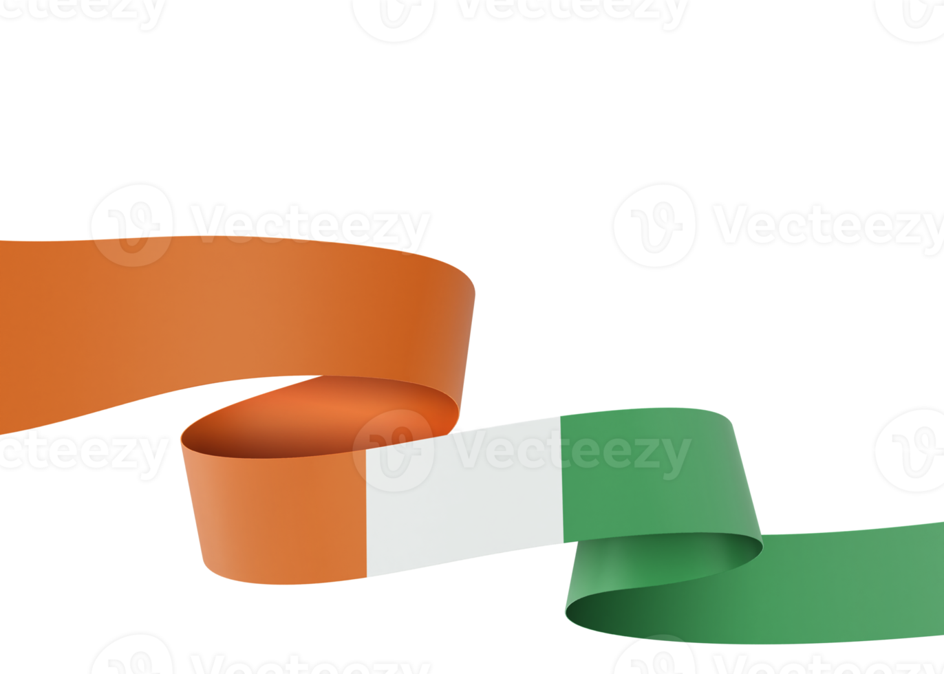 Ivory Coast flag design national independence day banner element transparent background png