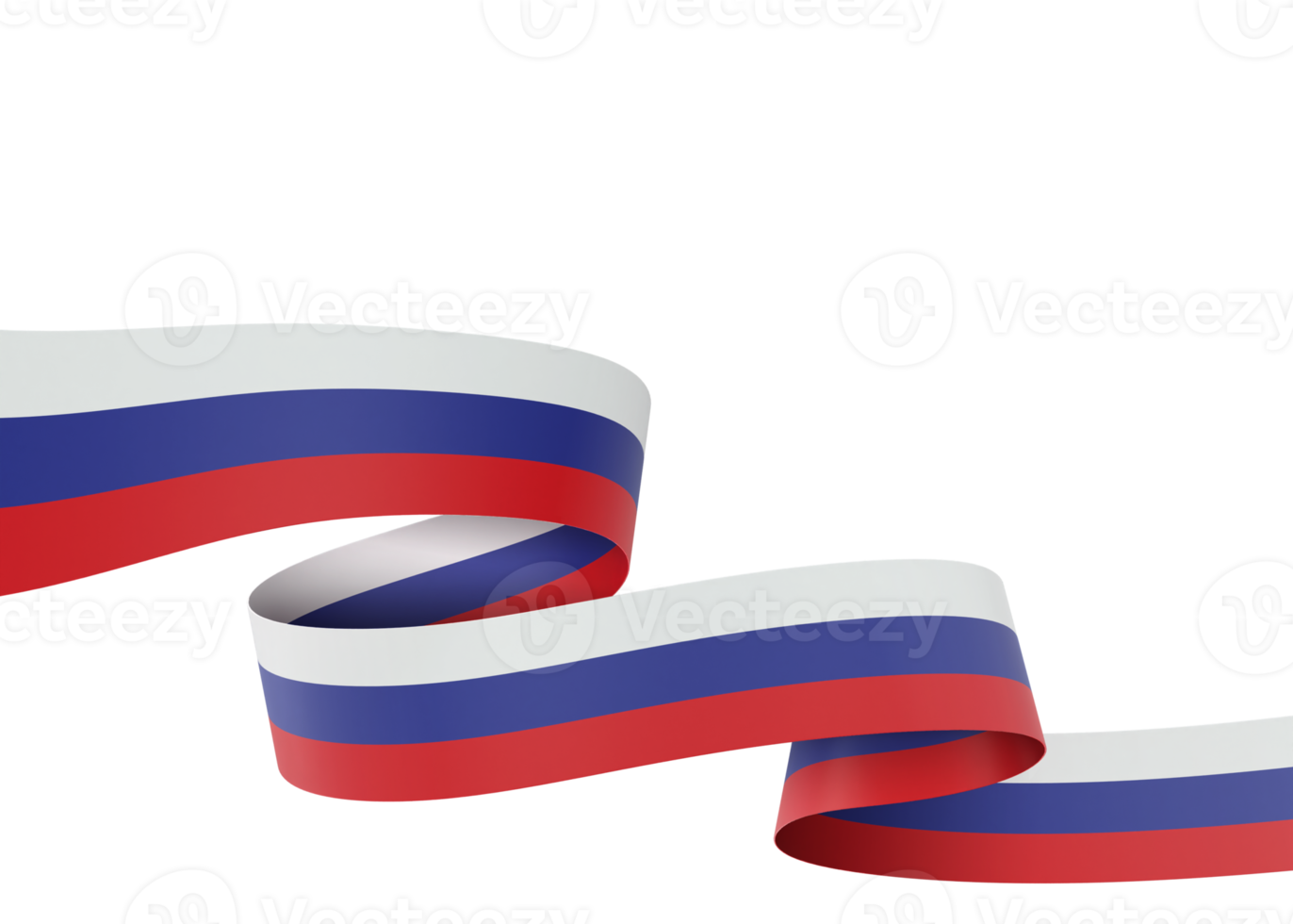 Russia flag design national independence day banner element transparent background png
