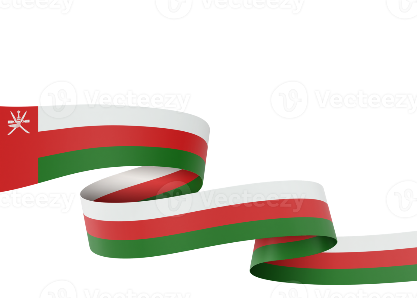 Oman flag design national independence day banner element transparent background png