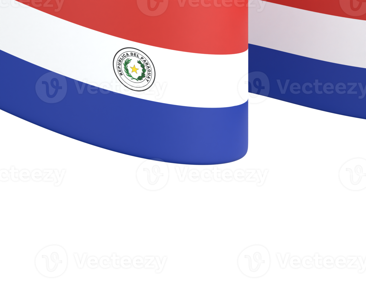 diseño de la bandera de paraguay elemento de la bandera del día de la independencia nacional fondo transparente png