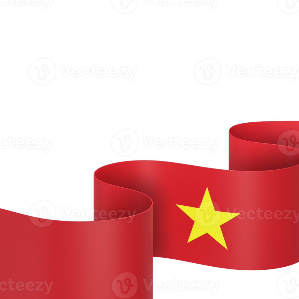 Vietnam flag design national independence day banner element transparent background png