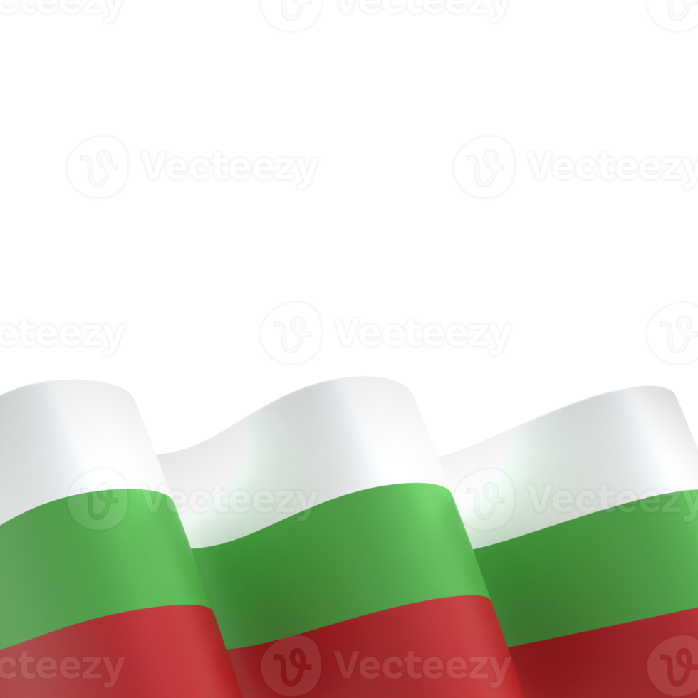 Bulgaria flag design national independence day banner element transparent background png
