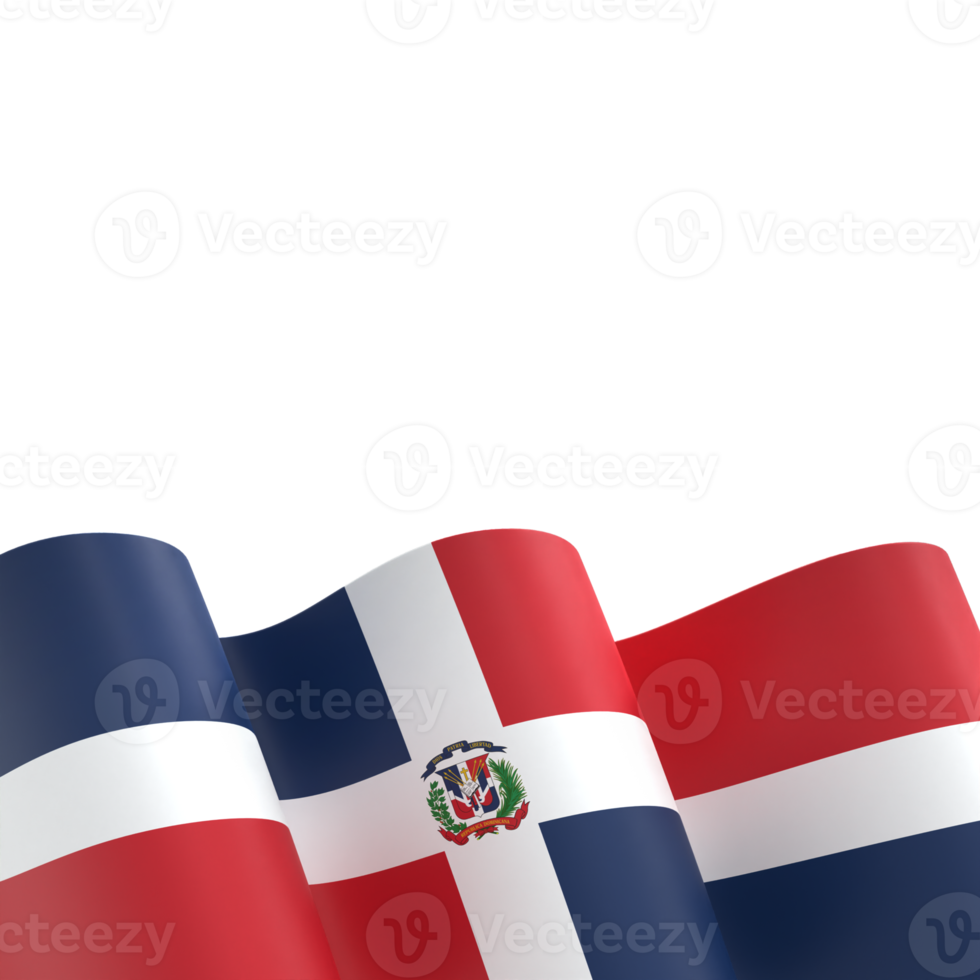 Dominican Republic flag design national independence day banner element transparent background png