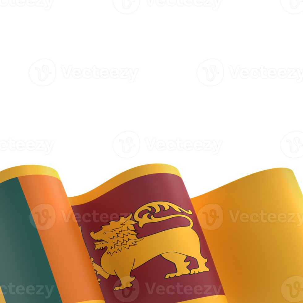 Sri Lanka flag design national independence day banner element transparent background png
