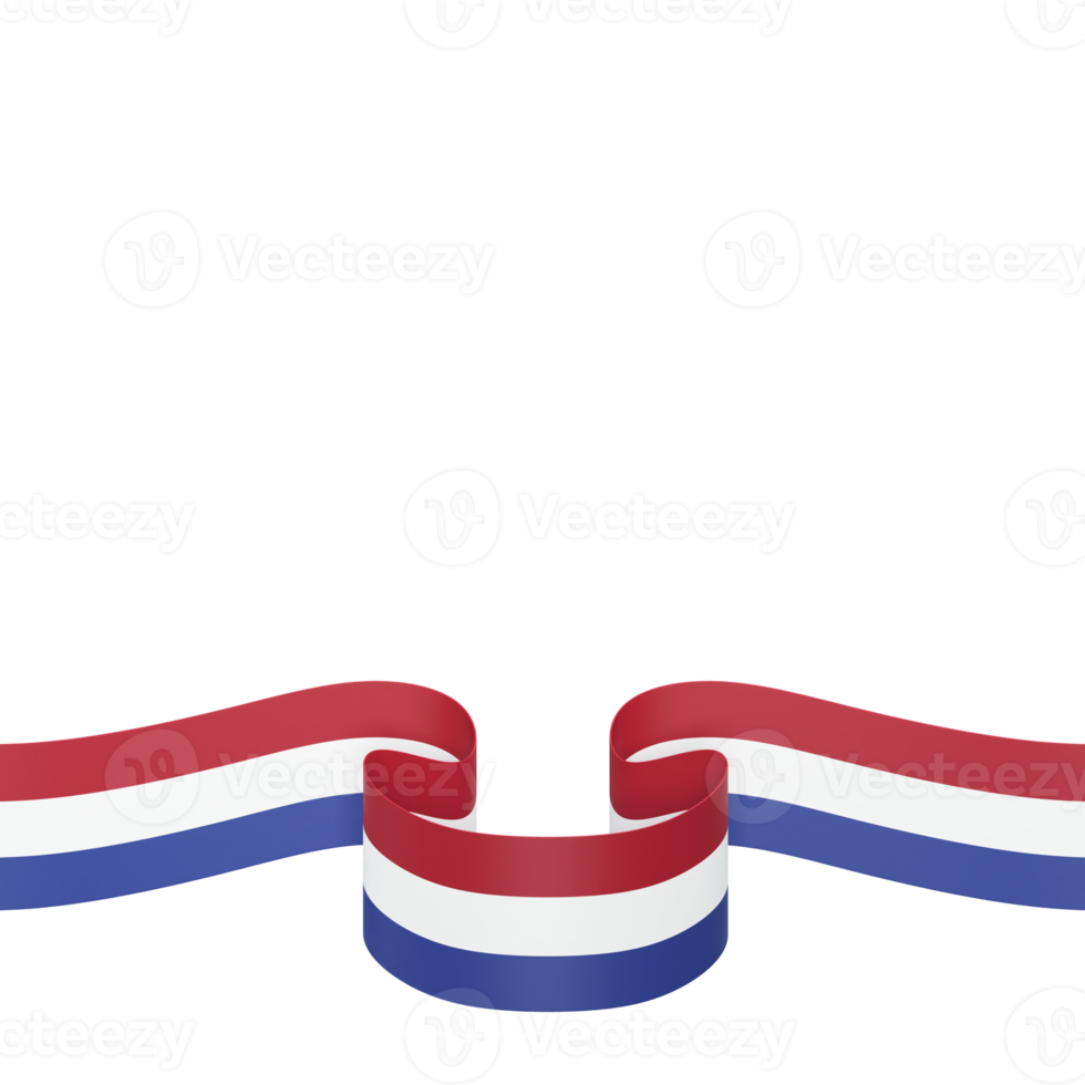 Netherlands flag design national independence day banner element transparent background png