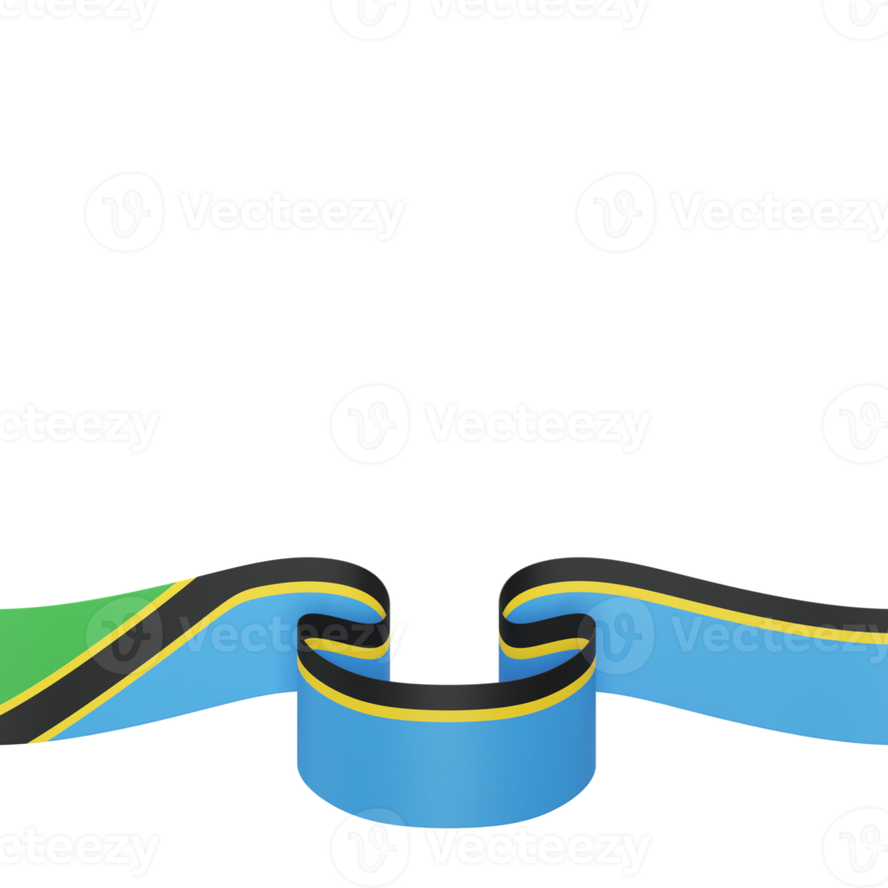 design de bandeira da tanzânia dia da independência nacional elemento de banner fundo transparente png