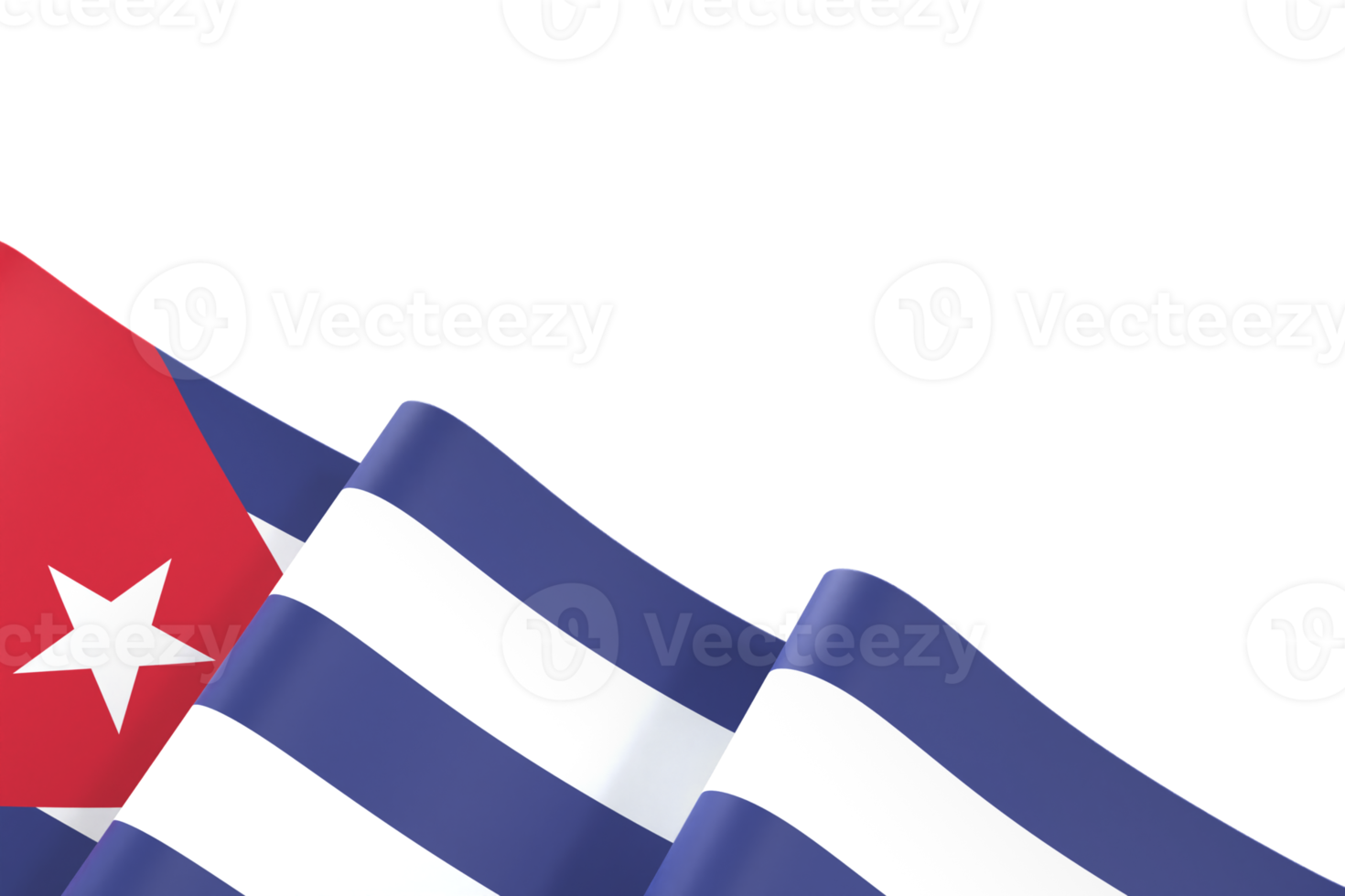 diseño de bandera de cuba día de la independencia nacional elemento de banner fondo transparente png