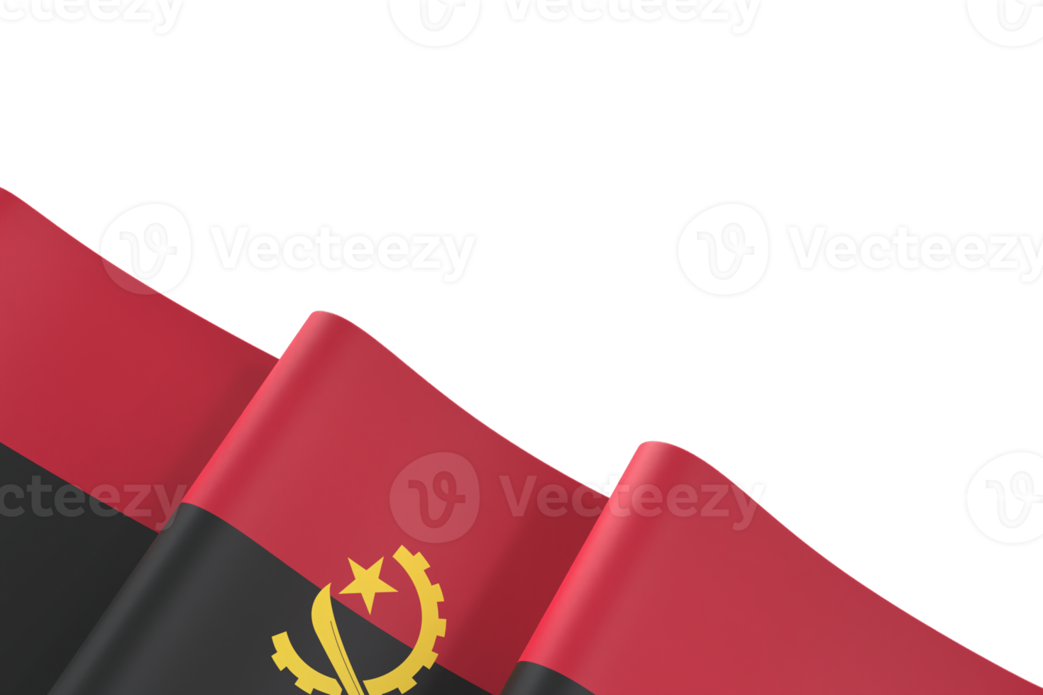 Angola flag design national independence day banner element transparent background png
