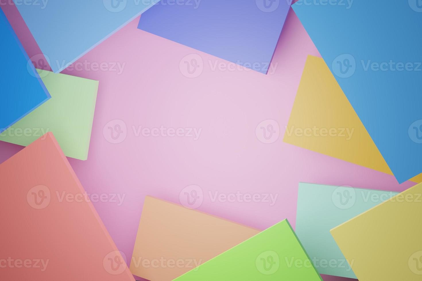 3D rendering for beautiful colorful backgrounds Made in square shape with clipping path photo