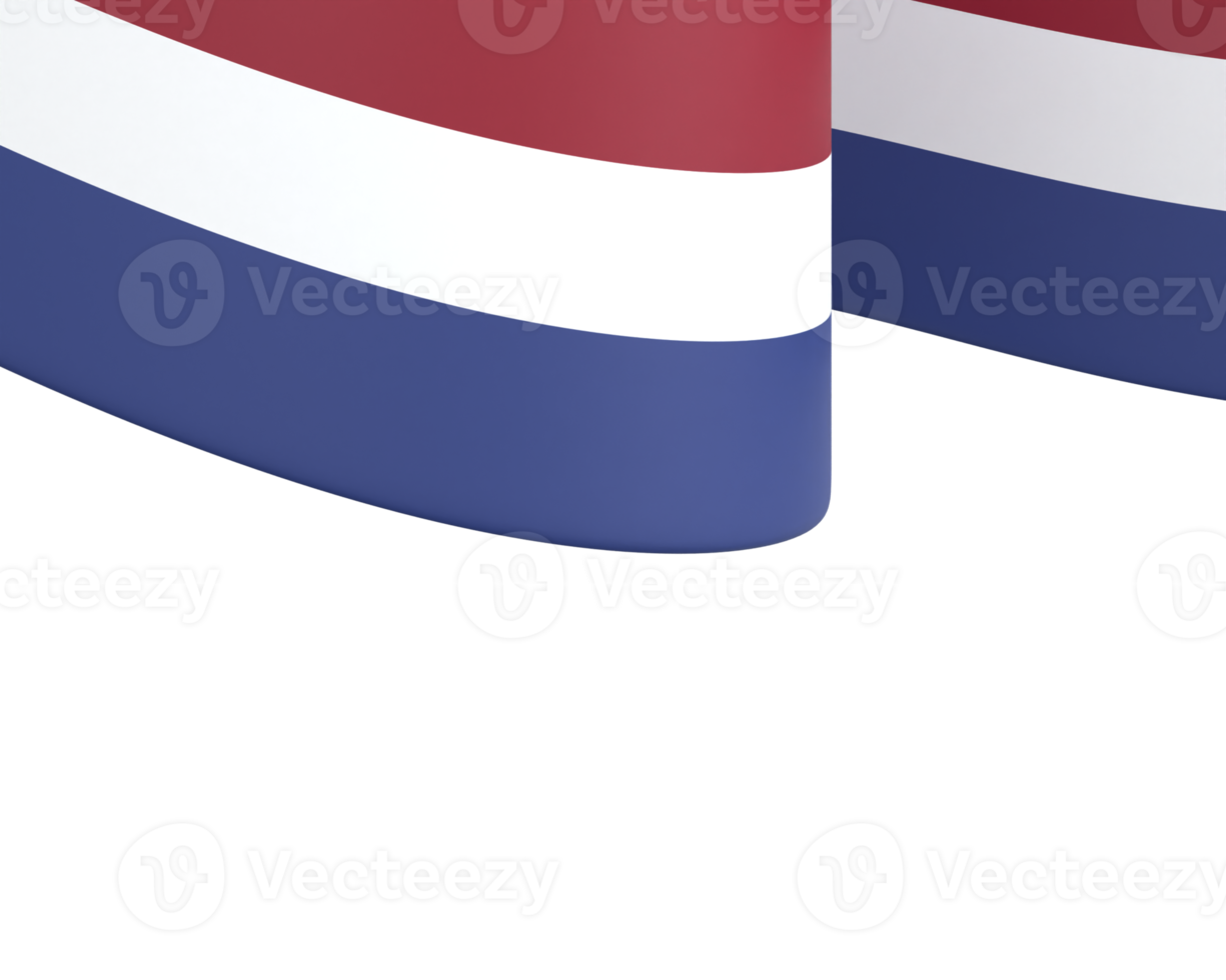 Netherlands flag design national independence day banner element transparent background png