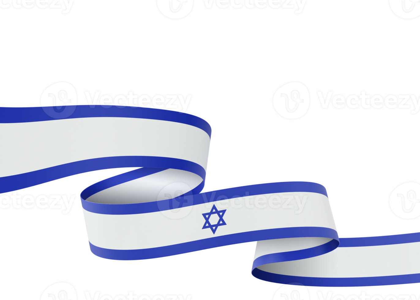 Israel flag design national independence day banner element transparent background png