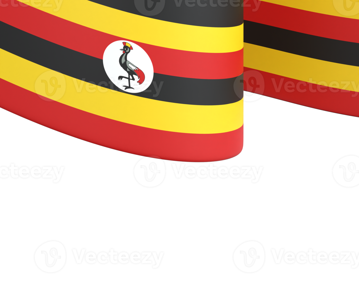 ouganda drapeau conception fête de l'indépendance nationale élément de bannière fond transparent png