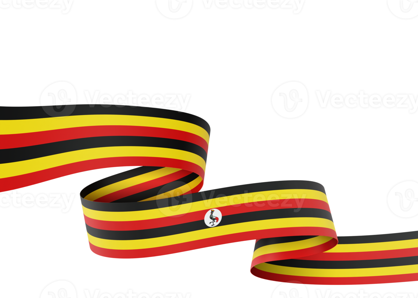 uganda flagga design nationell oberoende dag baner element transparent bakgrund png